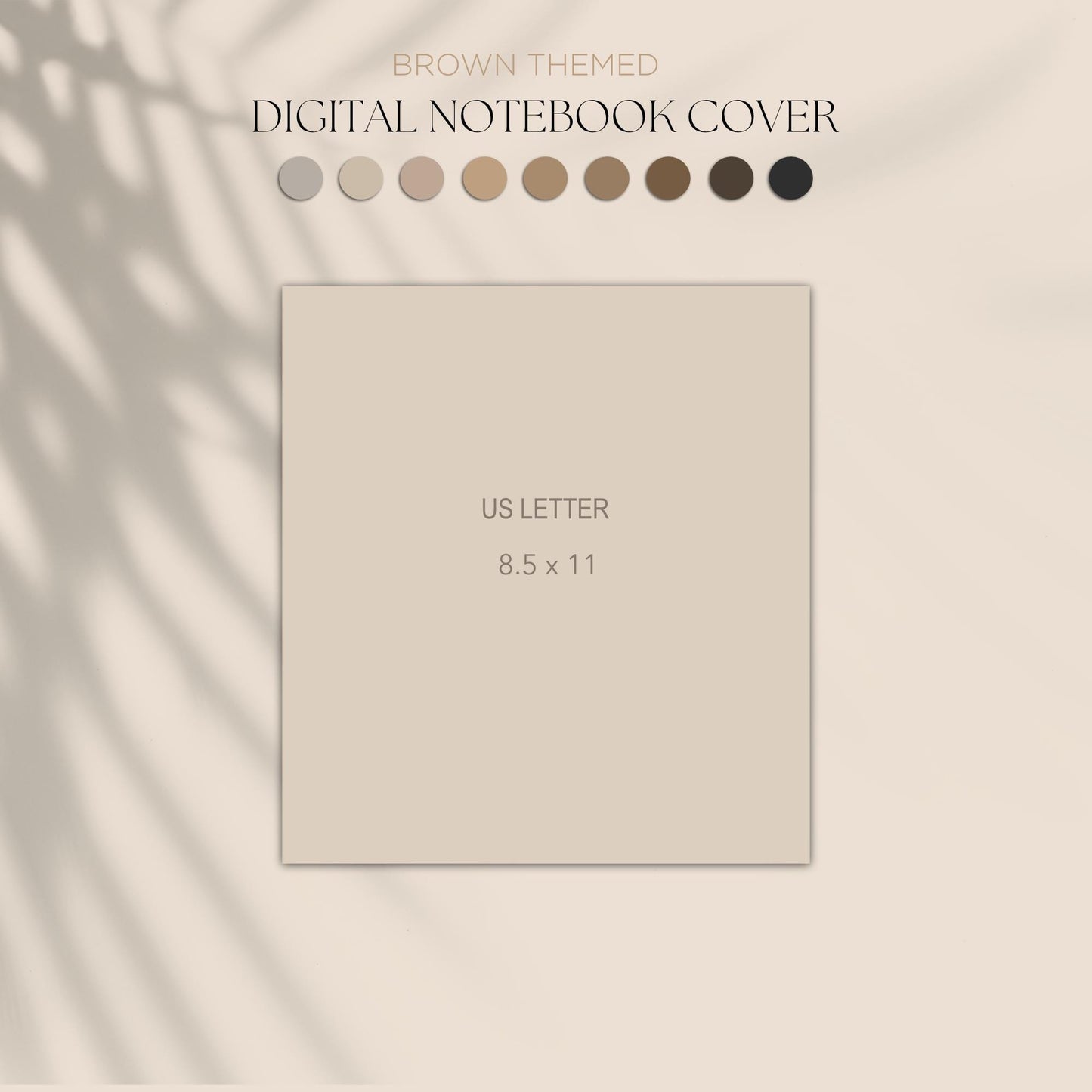 Digital Notebook Cover Brown and Kawaii Campus Theme for iPad and tablet | 17 options | GoodNotes, Notability, | Notes Cover Templates |
